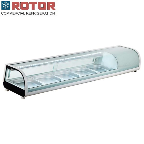 VITRINE A TAPAS REFRIGEREE POSABLE 132 L - 5 BACS 1/2